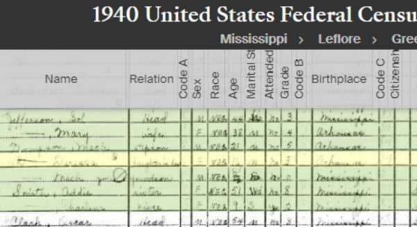 A Snippet of The 1940 Census For My Mother