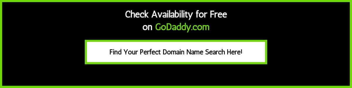 GoDaddy.com image to register a domain name representing create you own blog.