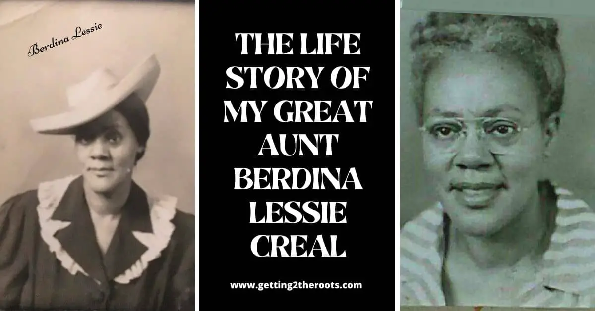 A photo of my great aunt Berdina Lessie Creal