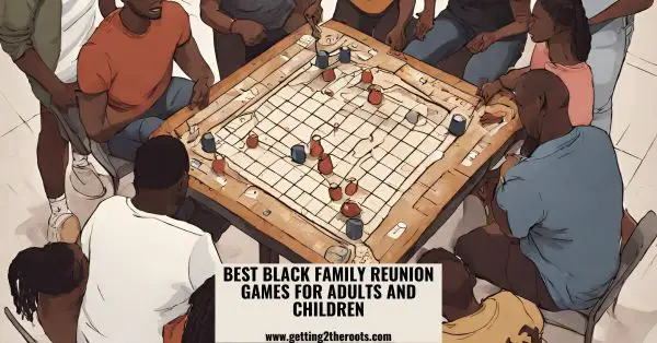 This ai generated image is of a black family playing a board game was used in my post Best Black Family Reunion Games