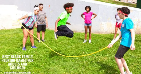 This is an image of children jumping rope that was used in my article Best Black Family Reunion Games.