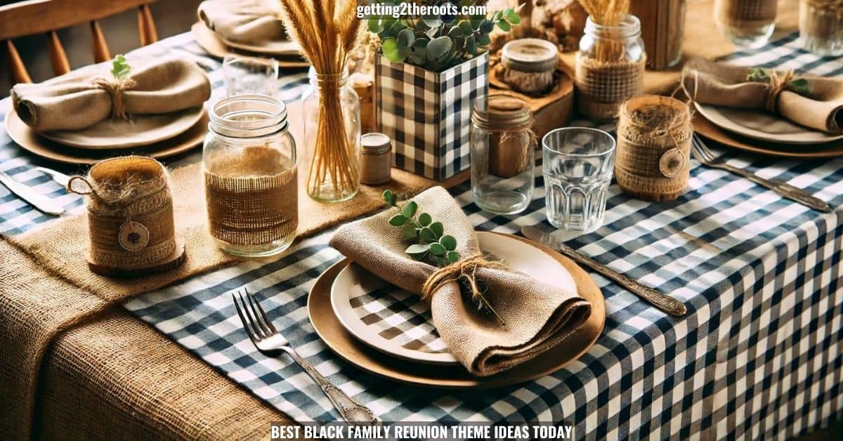 AI image of table decoration for black cowboys and cowgirls was used in my article  Best Black Family Reunion Theme Ideas Today.