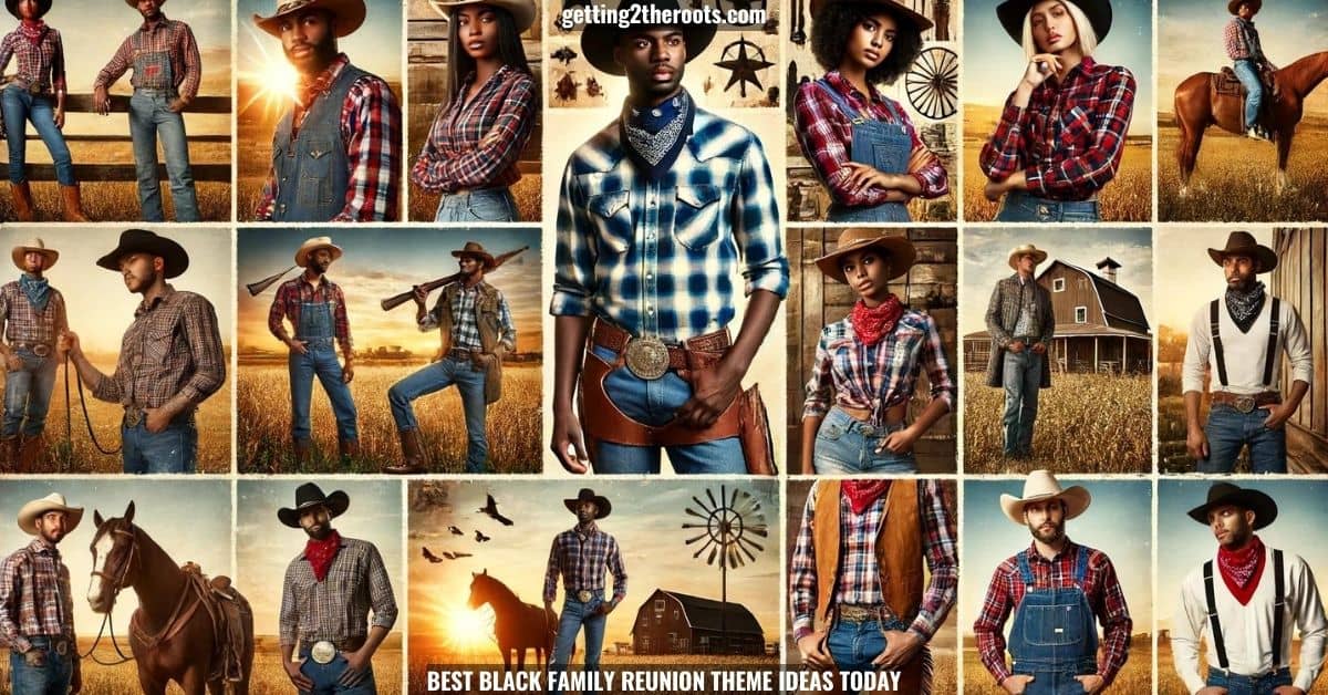 AI image of black cowboys and cowgirls was used in my article  Best Black Family Reunion Theme Ideas Today.