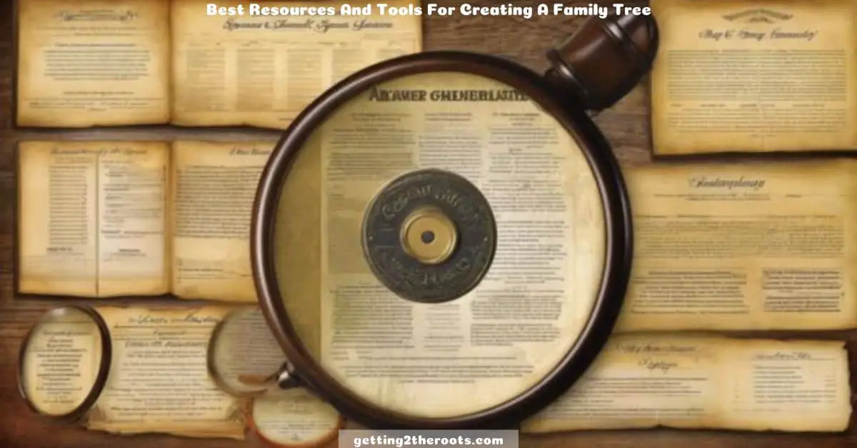 A compilation of genealogy resources including software, websites, notebooks, scanners, online tutorials, and family history books representing Tools For Creating A Family Tree.