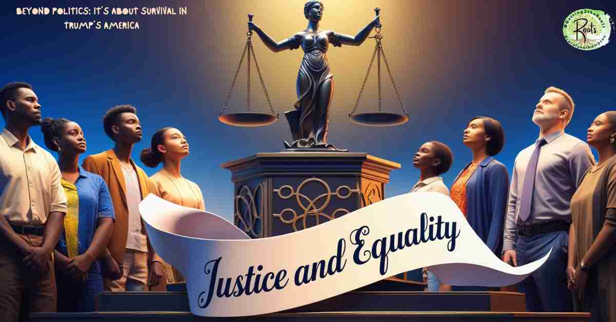 Justice and Equality Image representing my article, beyond politics, it’s about survival.