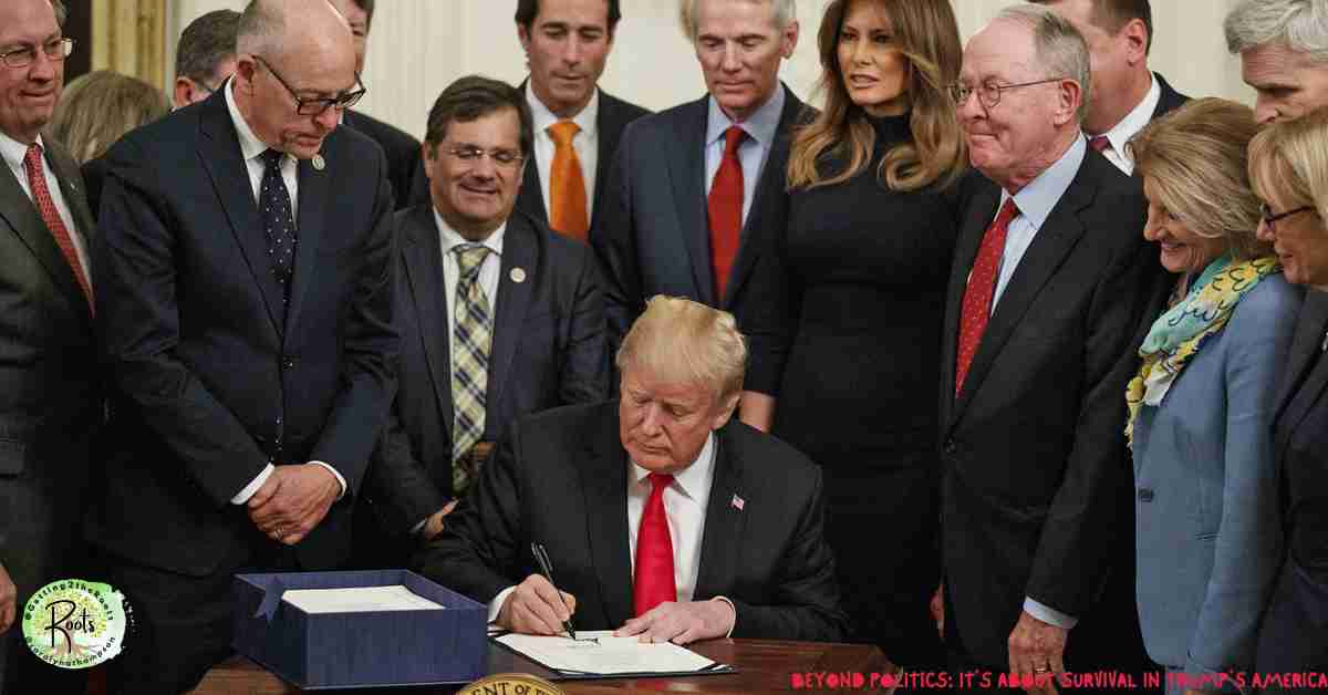 Image of Trump representing my article, beyond politics, it’s about survival.