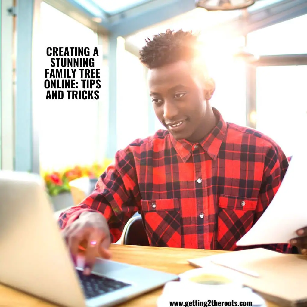 This image is a blackman sitting at a laptop was used in my article, Creating A Stunning Family Tree Online Tips And Tricks.