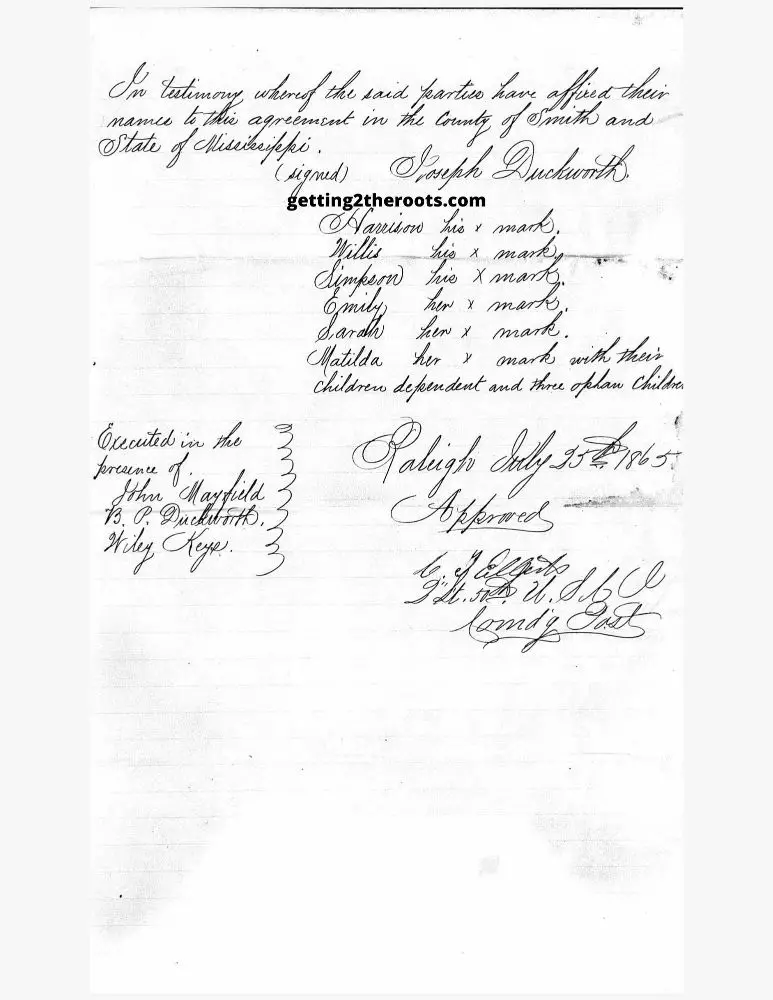 The freedman contract of Harrison Duckworth represents a window into the lived experiences of the enslaved in Covington, Smith, and Jones Counties in Mississippi.
