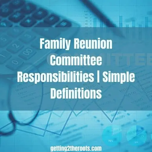 A photo of a calculator on a blue background used in my post Family Reunion Committee Responsibilities | Simple Definitions.