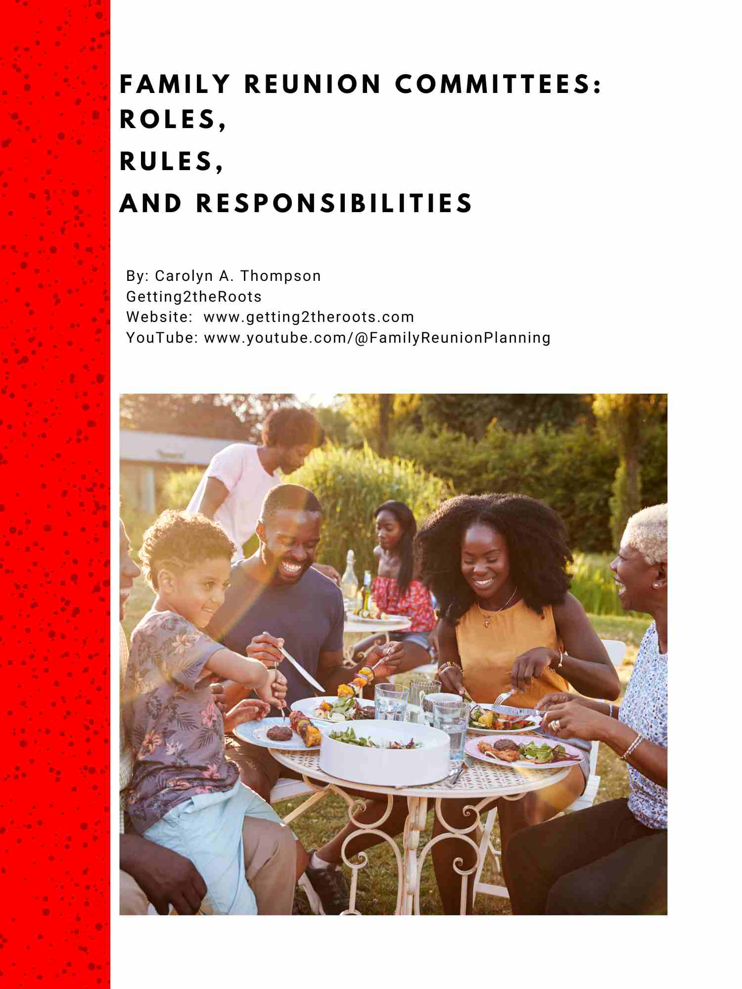 Image of a family reunion and Committees Roles, Rules, and Responsibilities.