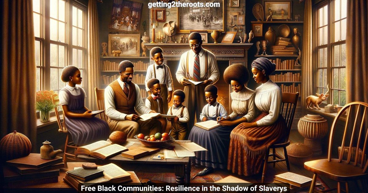 Image of a black family representing my article, Free Black Communities Resilience in the Shadow of Slavery.