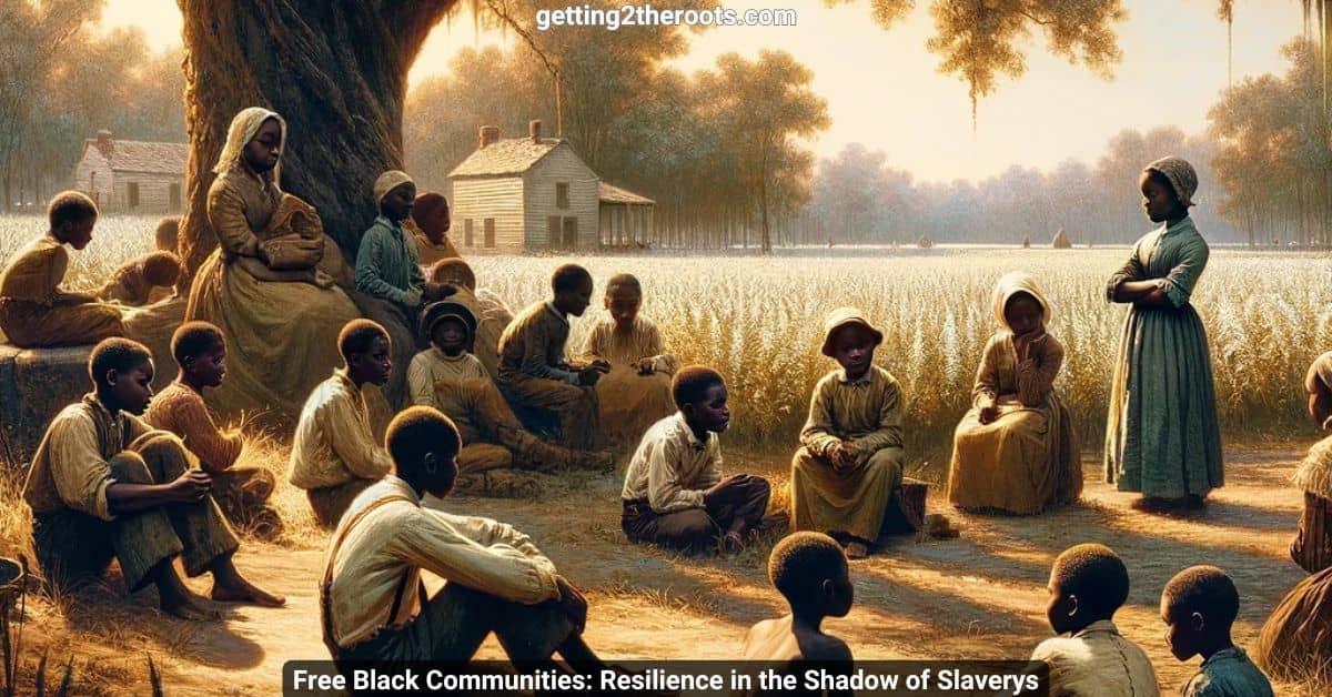 Image of a black family representing my article, Free Black Communities Resilience in the Shadow of Slavery.