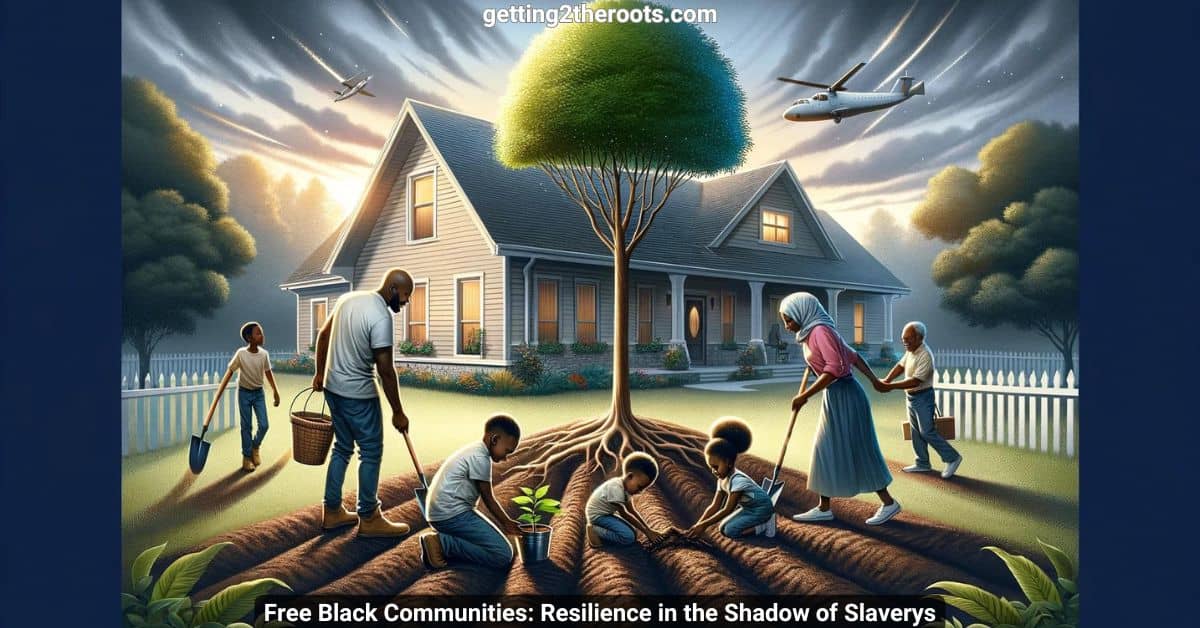 Image of a black family representing my article, Free Black Communities Resilience in the Shadow of Slavery.