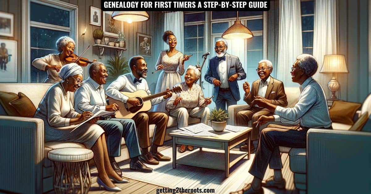 An image of a black family represents my article, Genealogy for First Timers A Step-by-Step Guide.