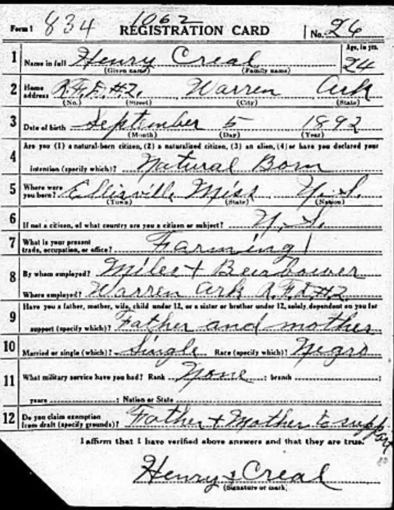 A picture of my grandfather, Henry's draft card was used in my article, "The Life Story Of My Grandfather Henry Lovell Creal, Jr."
