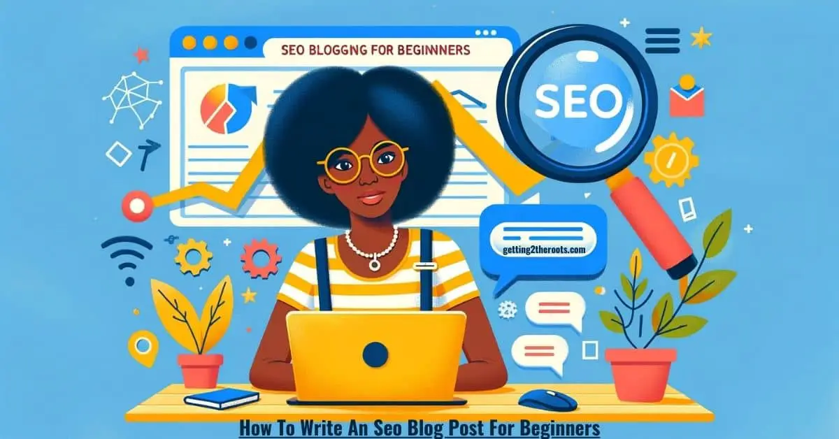 Image of a black lady representing Seo Blog Post For Beginners.