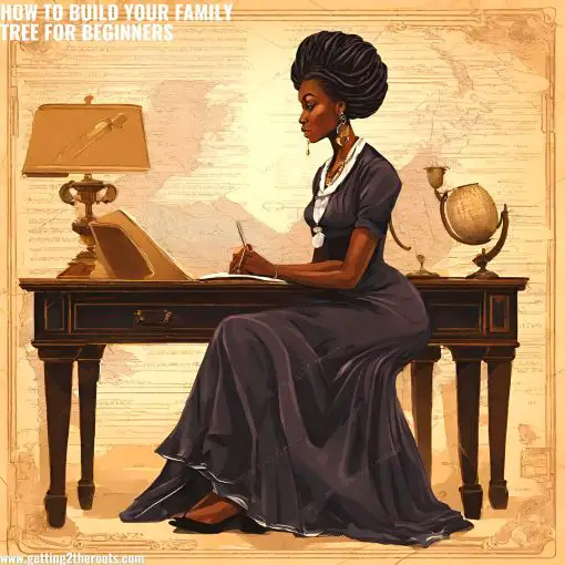 An image of a black lady in the early 1900s that was used in my post How to Build Your Family Tree For Beginners.