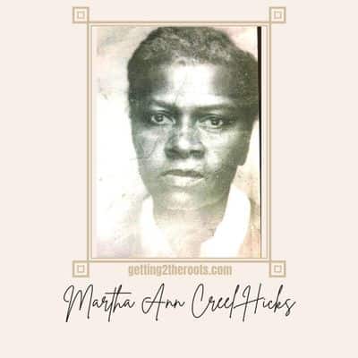 Photo of Martha Ann Creel Hicks used in my article, "The Life Story of Henry Creal/Creel, My Great-Grandfather."