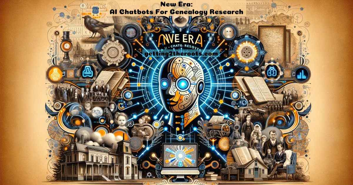 Image Of Genealogy and ChatGPT representing my article New Era AI Chatbots For Genealogy Research.