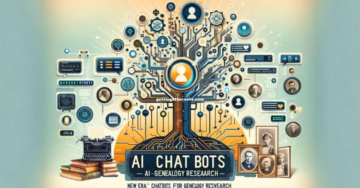 Image Of Genealogy and ChatGPT representing my article New Era AI Chatbots For Genealogy Research.