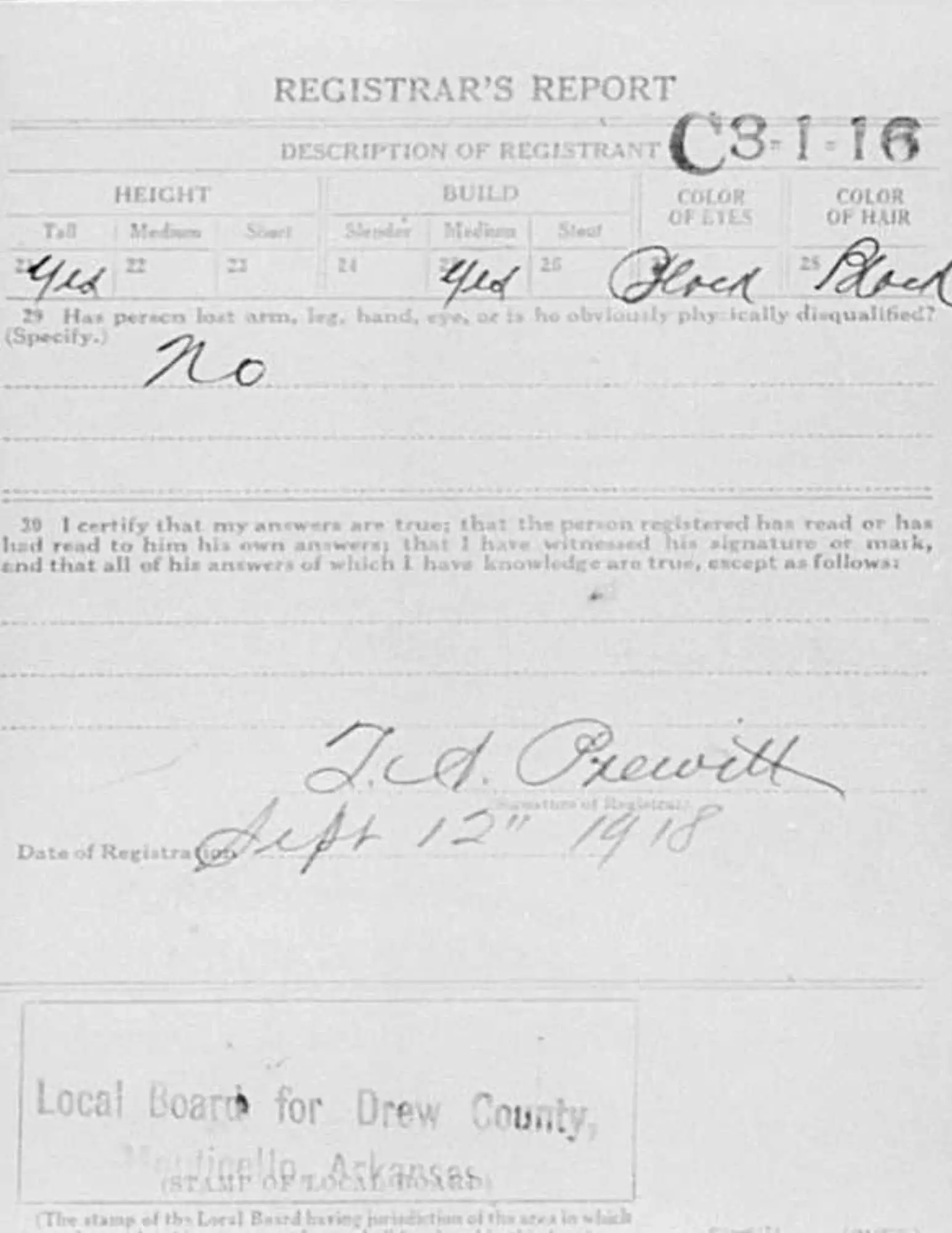 A draft card for my great uncle, Devan Creal, was used in my article, "The Life Story Of My Great Uncle, Devan Creal."