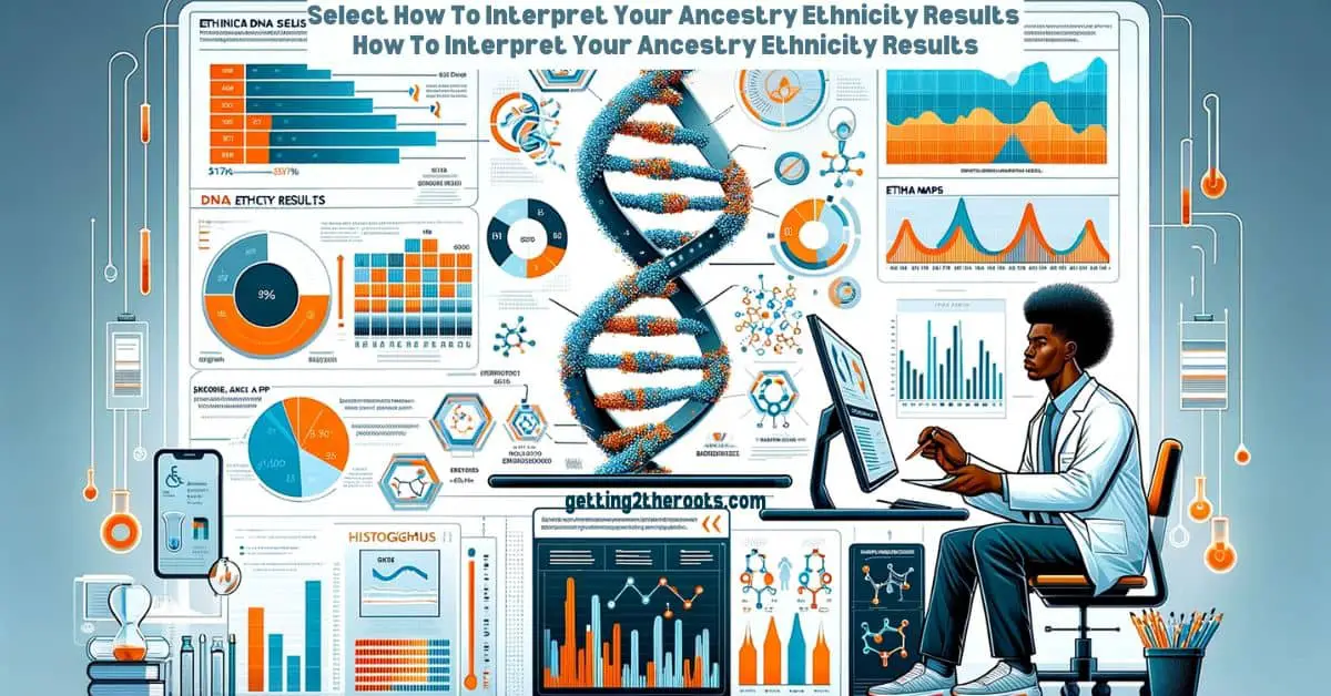 This is an image of a black male working with DNA representing Ancestry Ethnicity Results.
