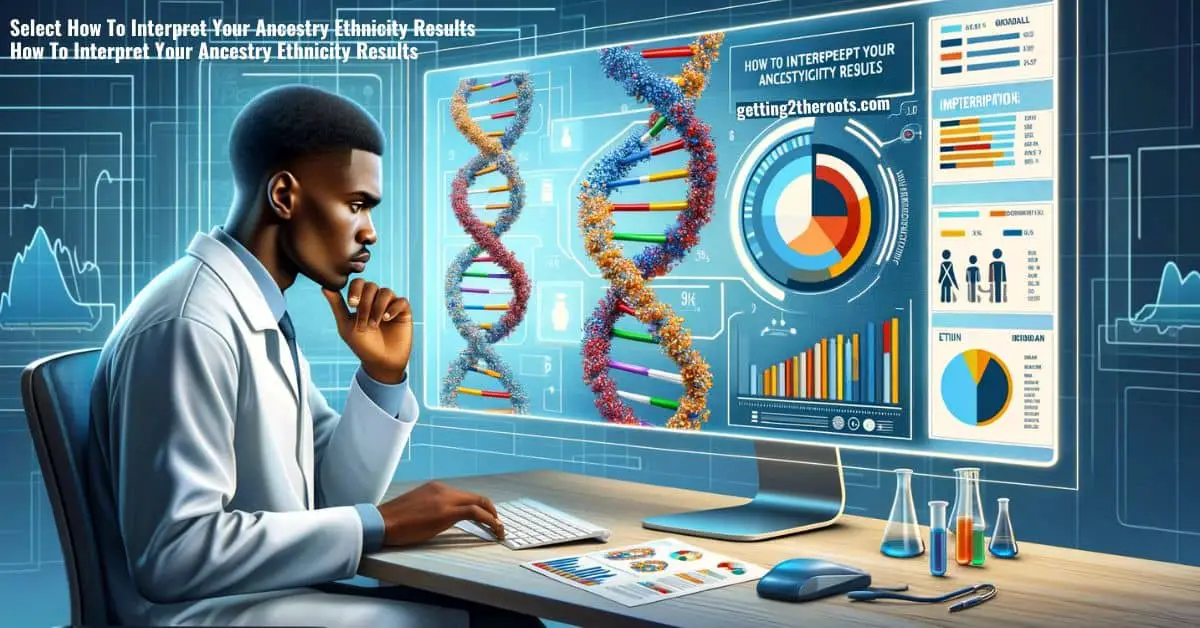 This is an image of a black male working with DNA representing Ancestry Ethnicity Results.