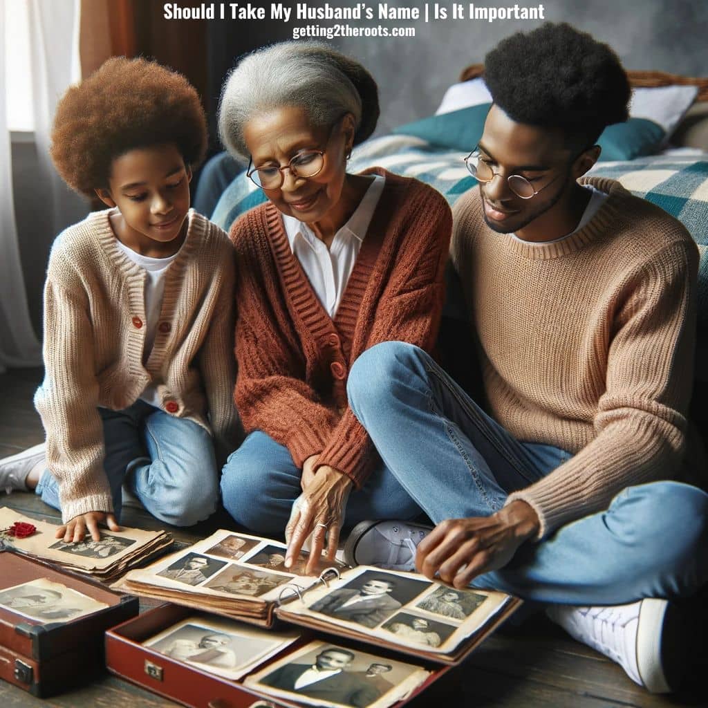 Image of a black family representing Should I Take My Husband's Name.
