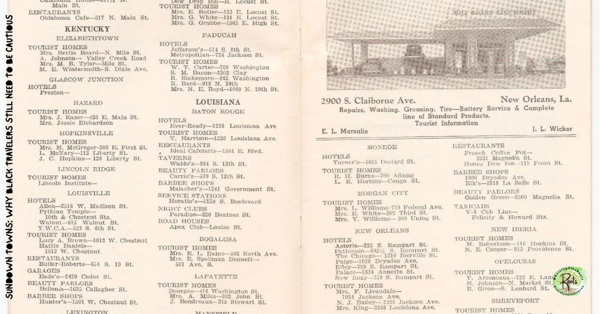 Image of Negro Green Book representing Sundown Towns.