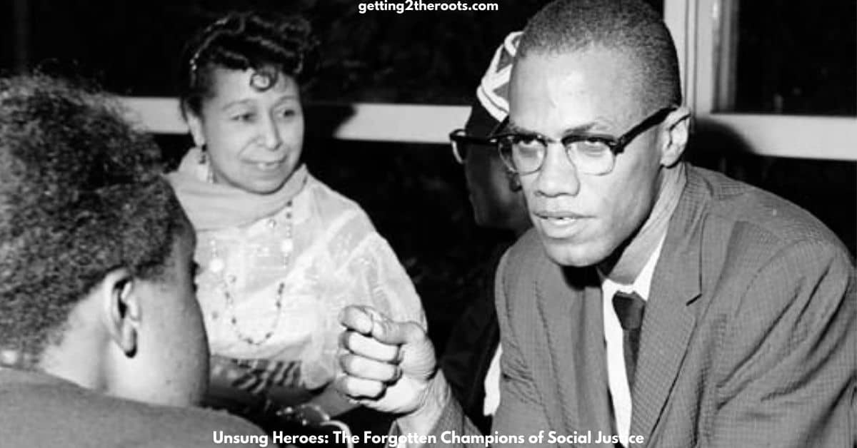 Image of Malcolm X, representing Unsung Heroes.