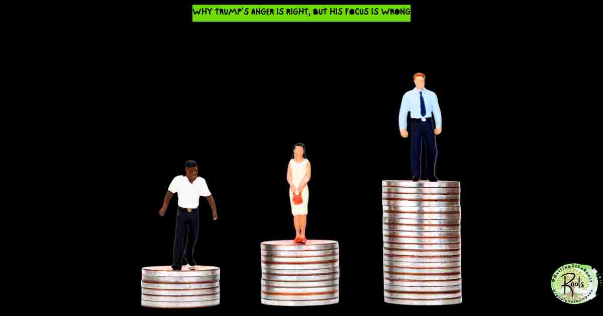 Images representing my article Why Trump's Anger is Right, But His Focus is Wrong.