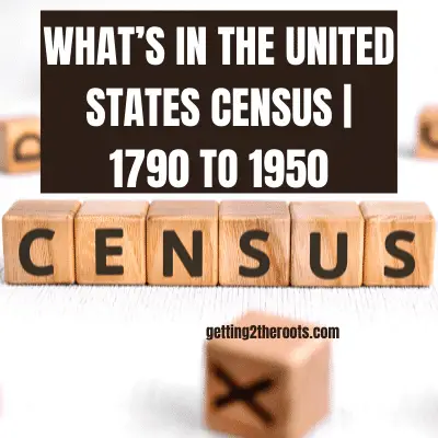 A Photo of the words census written on blocks used on my post What's in the Census from 1790 to 1950.