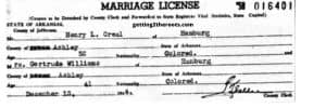 My grandfather, Henry's marriage certificate was used in my article, "The Life Story Of My Grandfather Henry Lovell Creal, Jr."