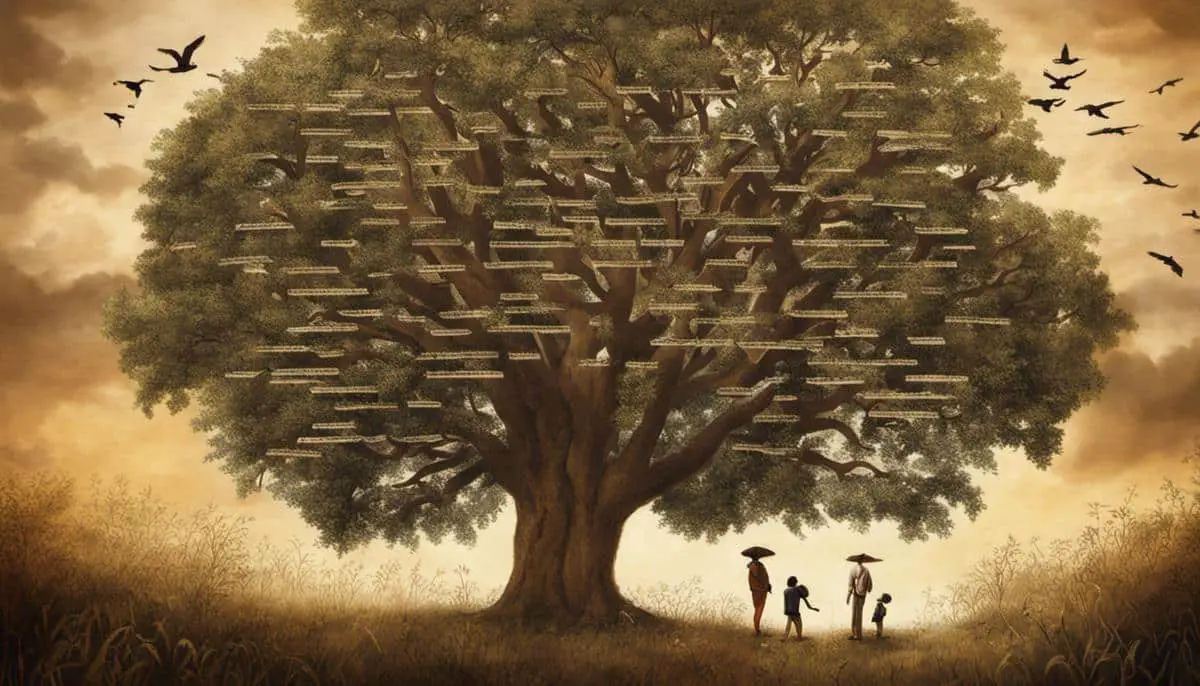 An image depicting hands tracing a family tree, symbolizing the journey of tracing African American Ancestry Before 1870.