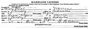 My grandfather, Henry's marriage certificate was used in my article, "The Life Story Of My Grandfather Henry Lovell Creal, Jr."