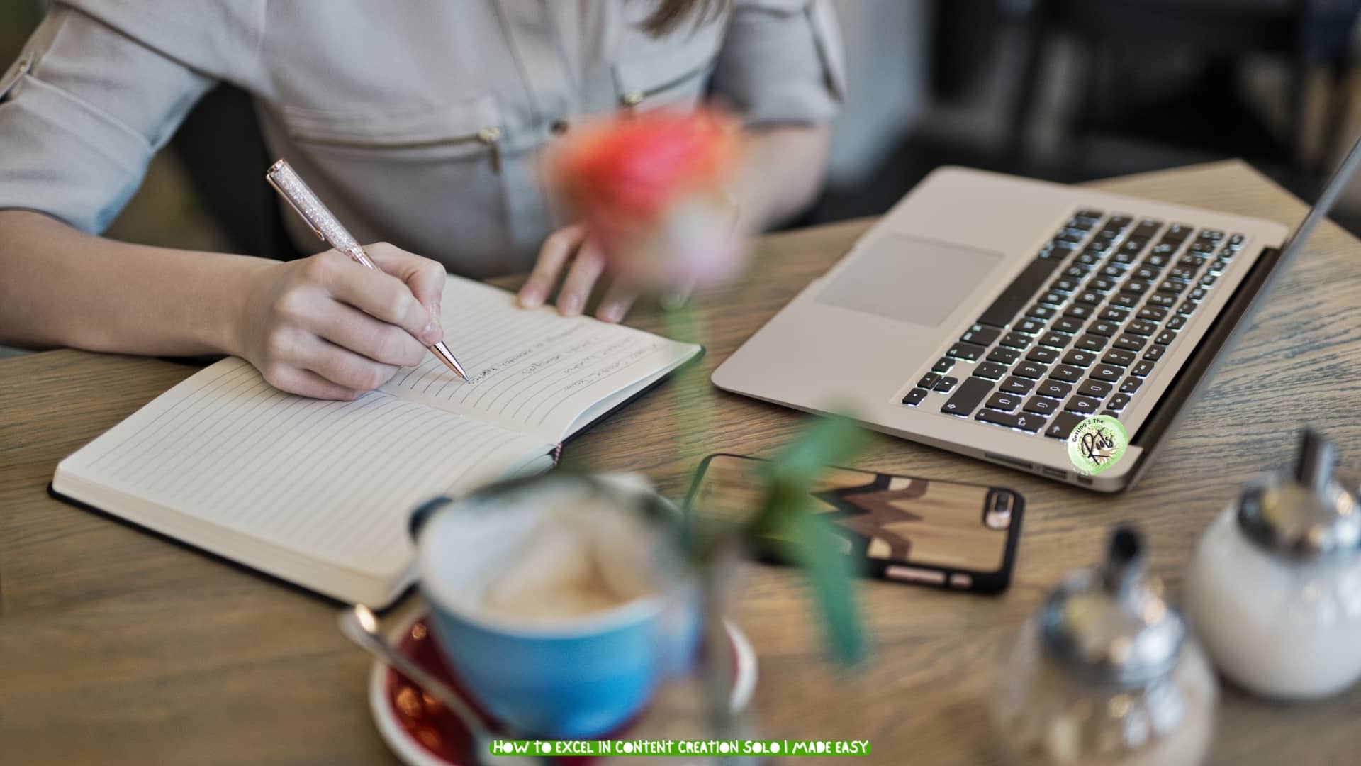 Image of a desk representing my article, How To Excel In Content Creation Solo.